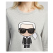 Mikina karl lagerfeld karl ikonik sweatshirt šedá