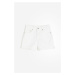 H & M - Džínové šortky Mom Ultra High - bílá