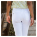 Blancheporte Rovné strečové kalhoty bílá