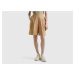 Benetton, 100% Linen Bermudas With Cuffs