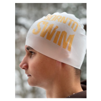 Plavecká čepice borntoswim seamless swimming cap zlatá/bílá
