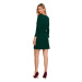model 17652666 Trapézové šaty lahvově zelené - Makover