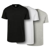 Základní tričko po 3 kusech černá/bílá/šedá