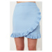 Trendyol Lilac Pleated Detailed Skirt