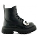 Kotníková obuv no21 track sole chunky buckle embellished ankle boots lace up černá