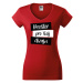 MMO Dámské tričko (v-střih) s vlastním potiskem Barva: Červená