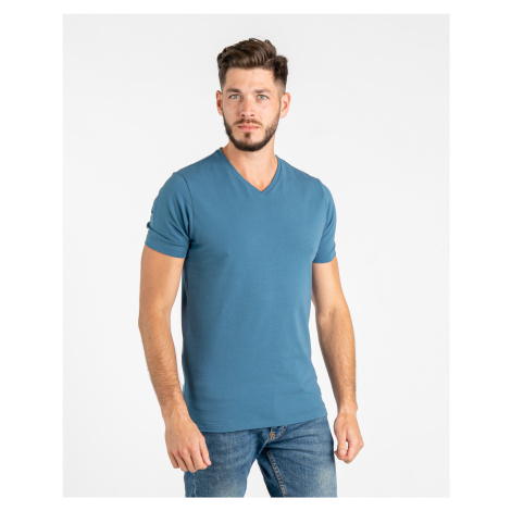 Pánské rozstřižené tričko | véčko | Denim blue