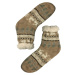 Norský vzor béžové ponožky s beránkem 1133 béžová