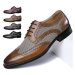 Kožené pánské boty brogue obuv se vzorem