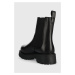 Kožené kotníkové boty Vagabond Shoemakers Cosmo 2.0 dámské, černá barva, na platformě, lehce zat