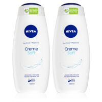 NIVEA Creme Soft pečující sprchový gel 2 x 500 ml(výhodné balení)