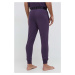 Pyžamové kalhoty Calvin Klein Underwear pánské, fialová barva, s potiskem