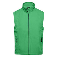 James&Nicholson Pánská softshellová vesta JN1022 Green