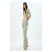 Koton Beige Patterned Women's Trousers