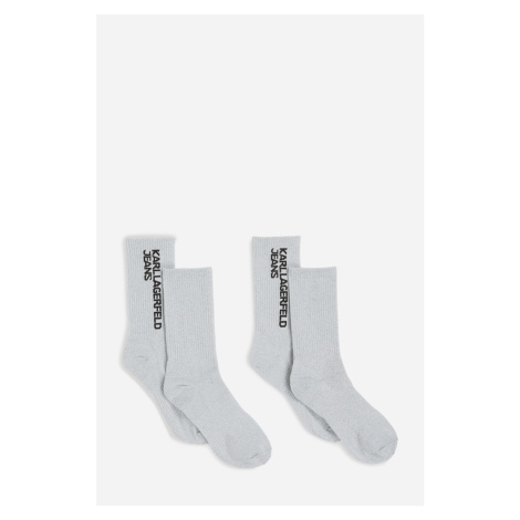 Ponožky karl lagerfeld jeans klj 2pk socks silver steel