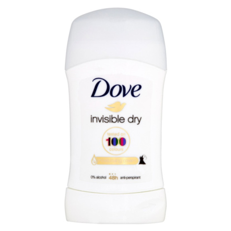 Dove Invisible Dry Antiperspirant tuhý antiperspirant proti bílým skvrnám 48h 40 ml