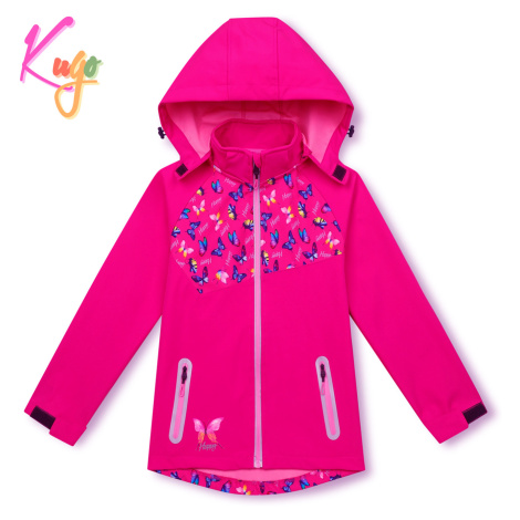 Dívčí softshellová bunda KUGO HK3123, růžová Barva: Růžová