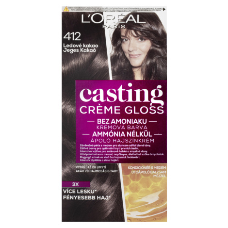 L'Oréal Paris Barva na vlasy Casting Crème Gloss Odstín: 412 Ledové kakao