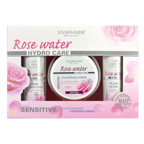 Vivaco VivaPharm Dárková kazeta kosmetiky s růžovou vodou