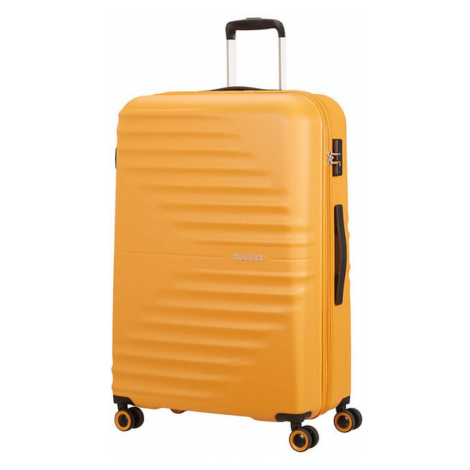 American Tourister Skořepinový cestovní kufr Wavetwister 94 l - žlutá