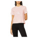 Calvin Klein Calvin Klein dámské světle růžové tričko ROUND LOGO STRAIGHT TEE