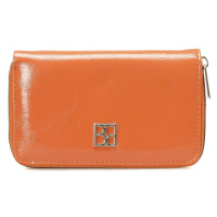 Butigo Patent Leather LUX CZDN 3PR Women's Wallet Orange