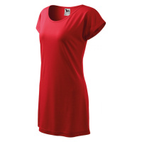 ESHOP - Tričko/šaty dámské Love 123 - XS-XXL - červená