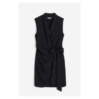 H & M - Zavinovací šaty střižené jako sako - černá