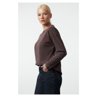 Trendyol Brown Vintage/Faded Effect Relaxed/Comfortable Fit Crew Neck Knitted T-Shirt