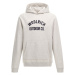 Mikina woolrich organic cotton script hoodie šedá