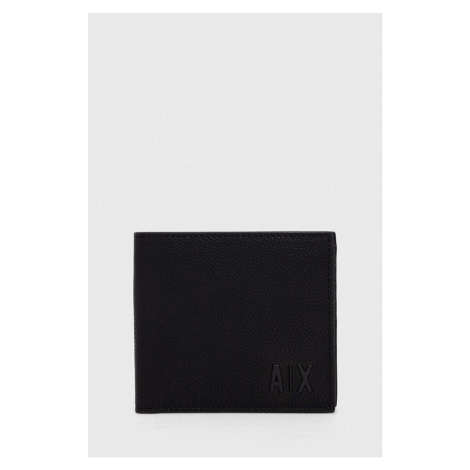 Kožená peněženka Armani Exchange černá barva, 958097 3F892