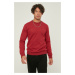 Trendyol Claret Red Men's Printed Sweatshirt