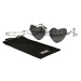 Sunglasses Heart With Chain - black/black