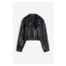 H & M - Krátká motorkářská bunda - černá