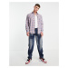 Topman oversized check shirt in pink