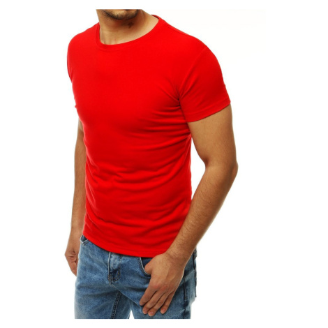 Červené pánské jednobarevné tričko RX4189 DStreet