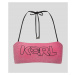 Plavky karl lagerfeld ikonik 2.0 lurex bandeau růžová
