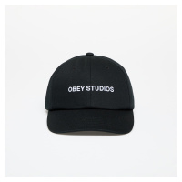 Kšiltovka OBEY Studios Twill 6 Panel Cap Black