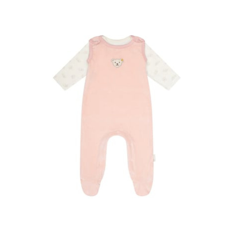 Steiff Romper set silver pink Steiff Collection