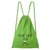DOBRÝ TRIKO Bavlněný batoh s potiskem Více vína Barva: Apple green
