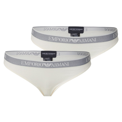 Emporio Armani Tanga slonová kost / šedá