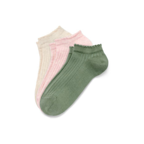 Kotníkové ponožky ze žebrovaného materiálu, 3 páry , vel. 35-38