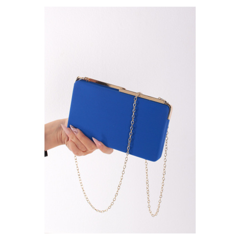 Modrá společenská clutch kabelka Queeny Paris Style