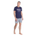 Esotiq & Henderson Pánské pyžamo 38868 Laze blue ruznobarevne