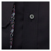 Pánská košile Slim Fit černá s barevným vzorem paisley 12801