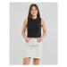 Tommy Jeans TJW CROP SLEEVELESS RIB POLO Černá