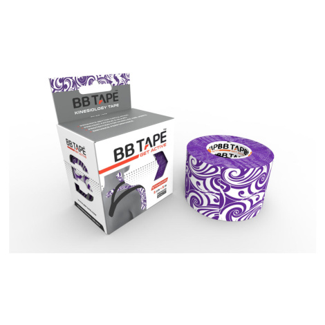 Kineziologický tejp BB Tape s designem tetování - 5mx5cm Barva: fialová