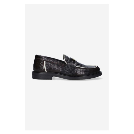 Kožené mokasíny Filling Pieces Loafer Polido Ox Blood černá barva, 44233191912-BLACK