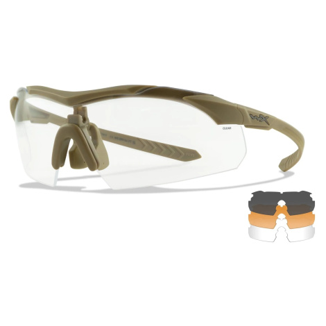 Brýle Vapor Comm 2.5 Wiley X®, 3 skla – Čiré + Kouřově šedé + Oranžové Light Rust, Tan