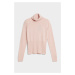 Rolák trussardi sweater turtleneck cashmere blend růžová